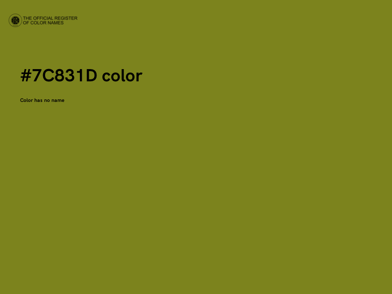 #7C831D color image