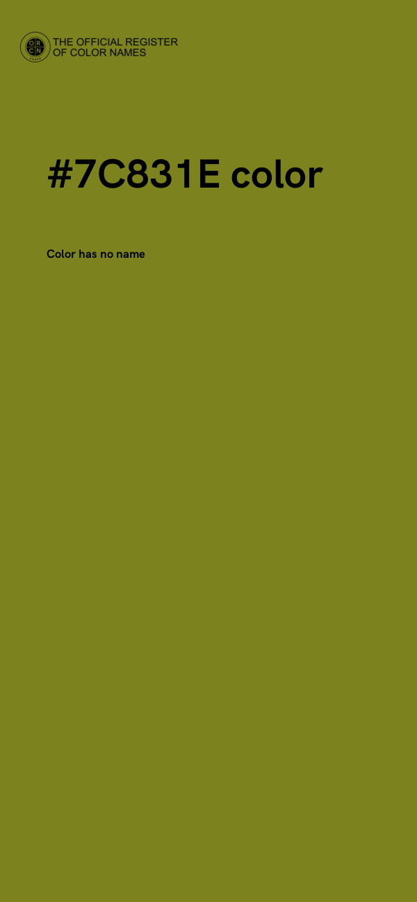 #7C831E color image