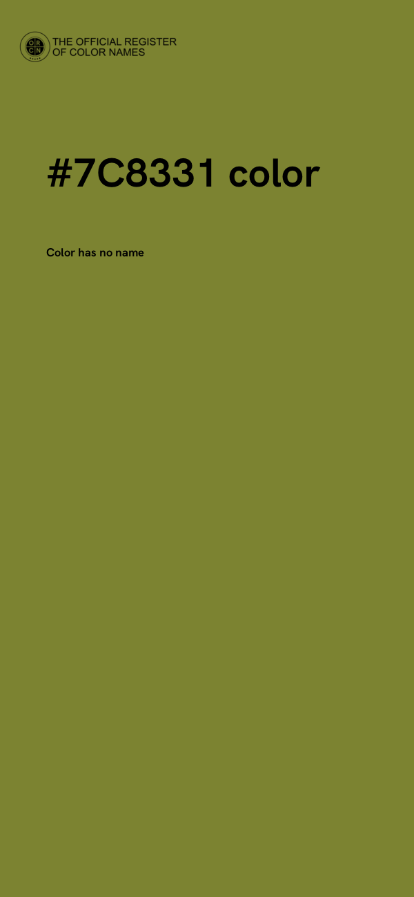#7C8331 color image