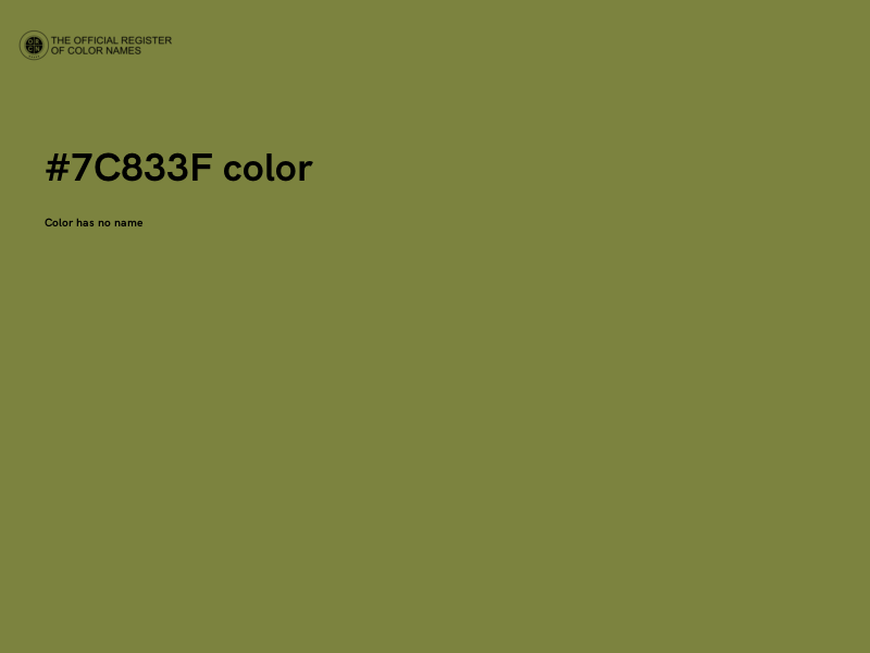 #7C833F color image