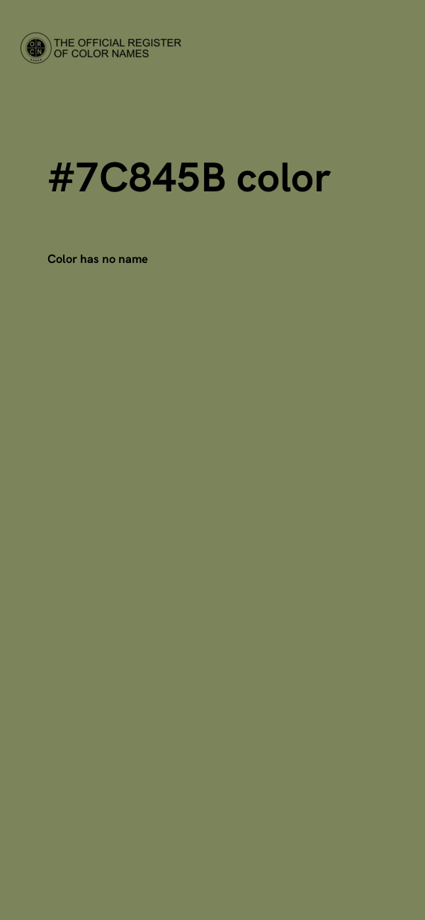 #7C845B color image