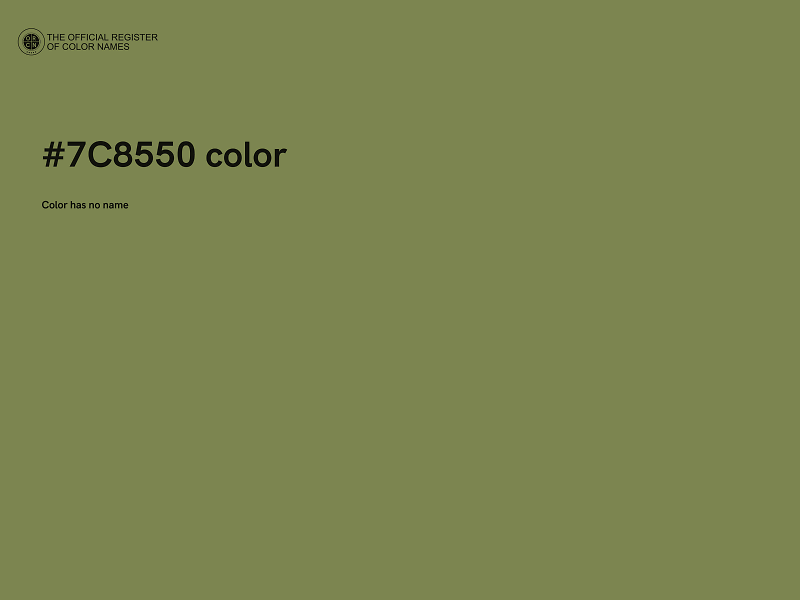 #7C8550 color image