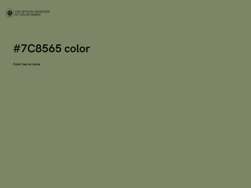 #7C8565 color image