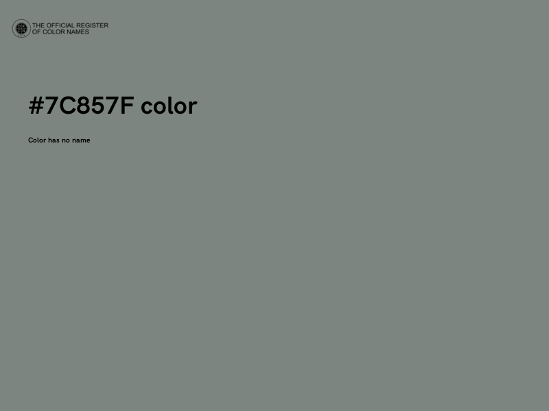 #7C857F color image