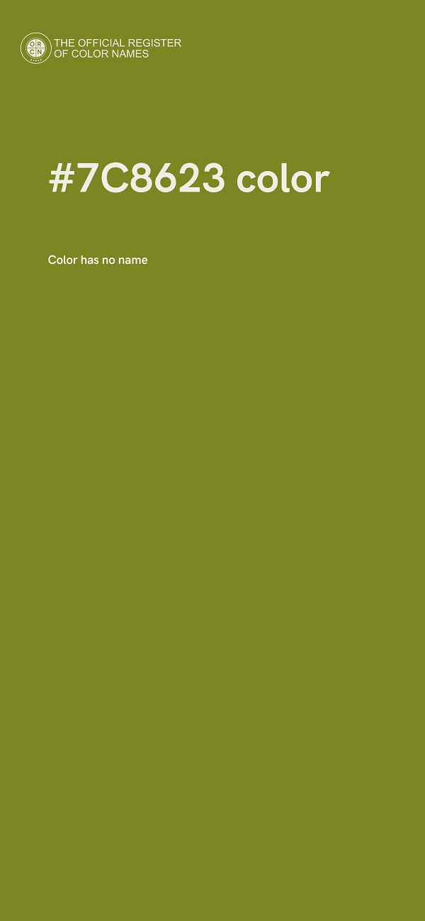 #7C8623 color image