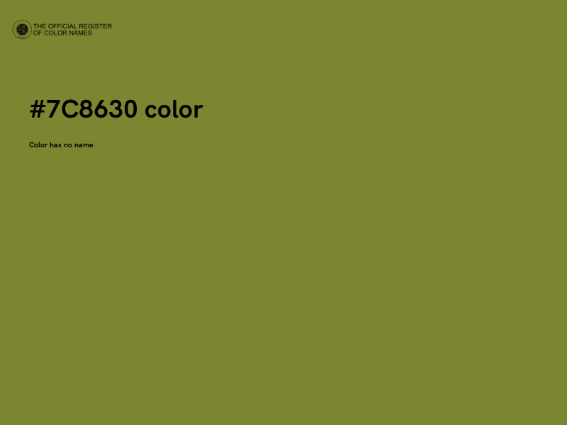#7C8630 color image