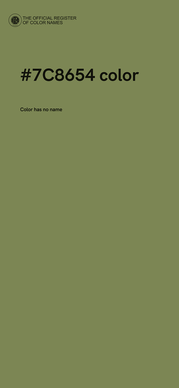#7C8654 color image