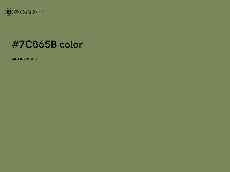 #7C865B color image