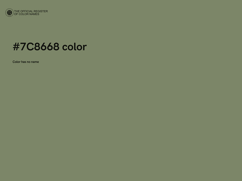 #7C8668 color image