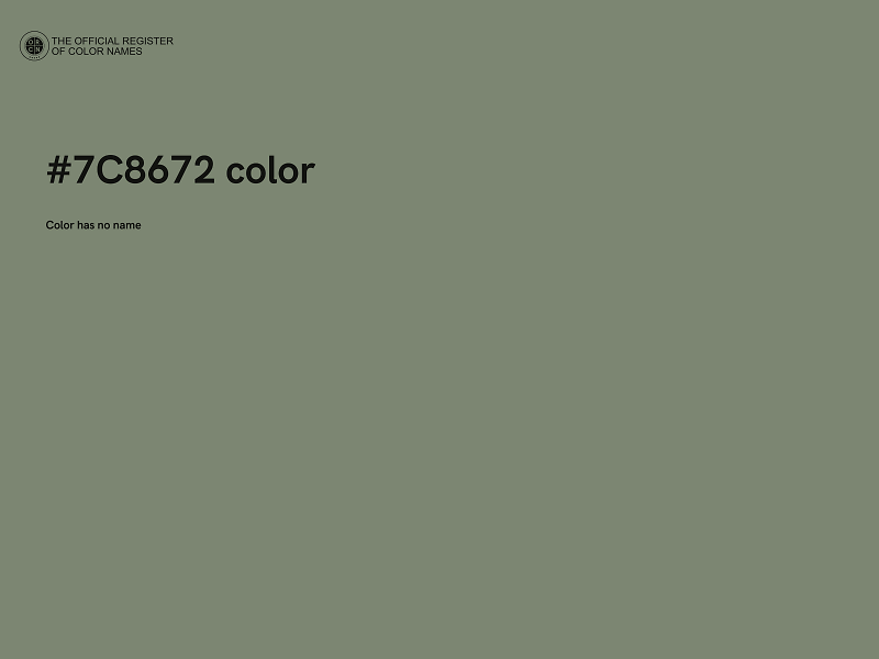 #7C8672 color image