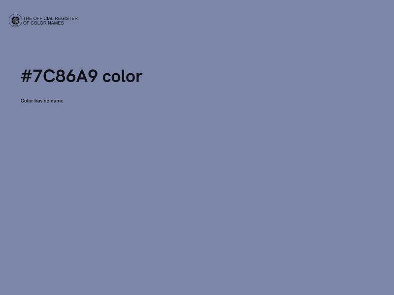 #7C86A9 color image