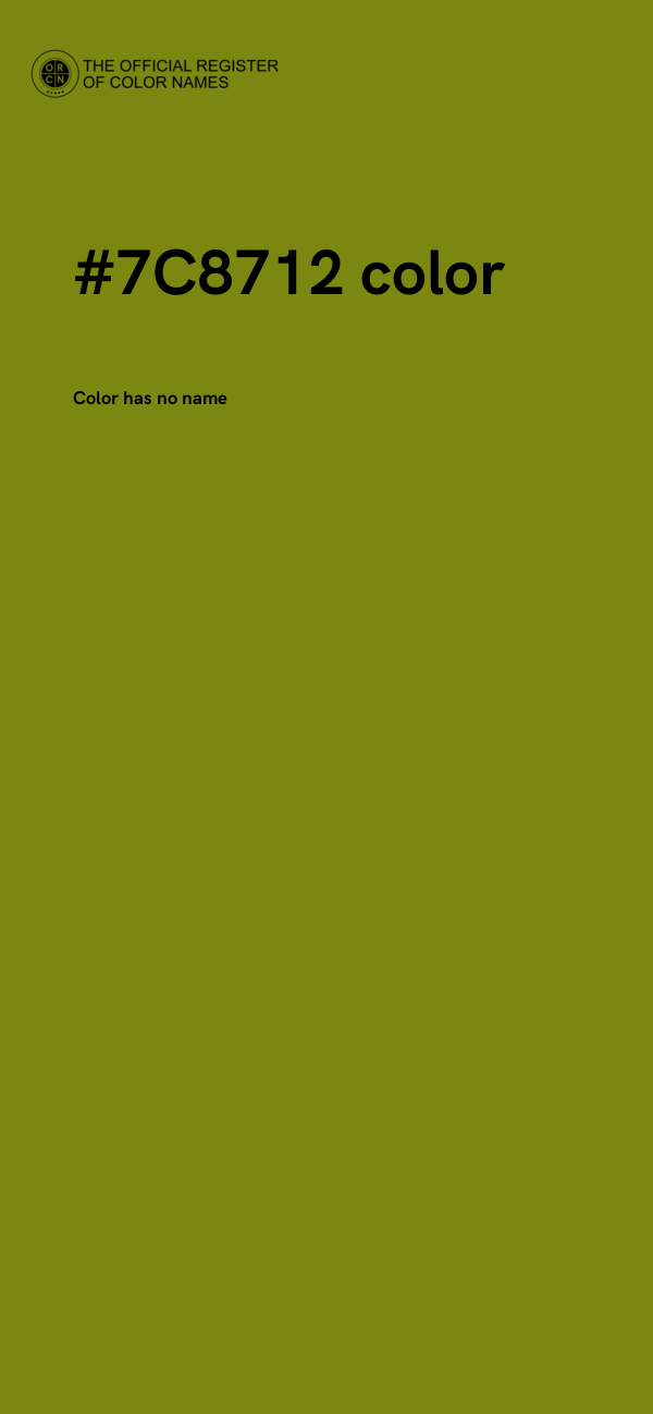 #7C8712 color image