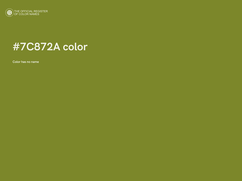 #7C872A color image