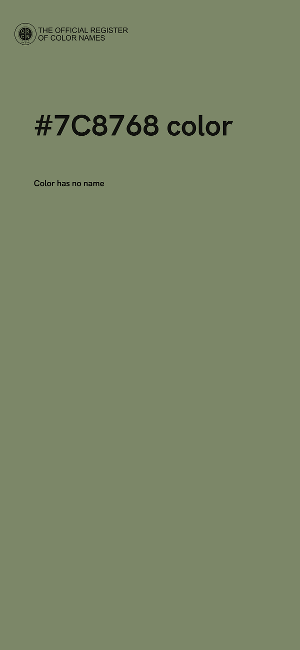 #7C8768 color image