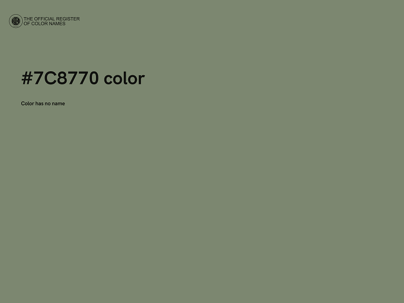 #7C8770 color image