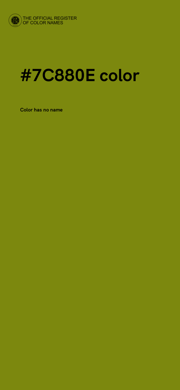 #7C880E color image
