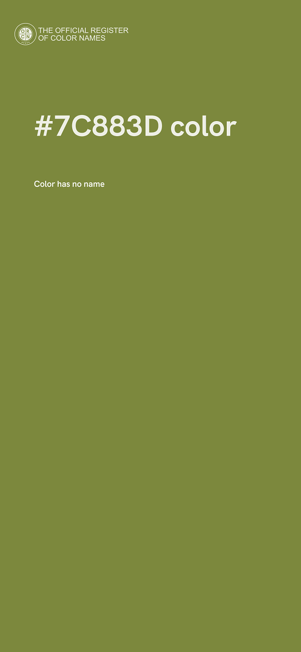 #7C883D color image