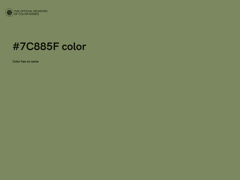 #7C885F color image