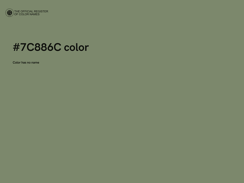 #7C886C color image