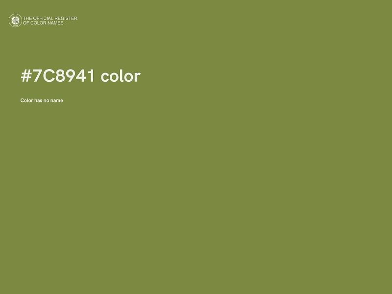 #7C8941 color image