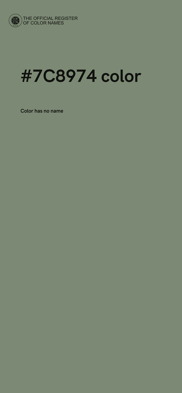 #7C8974 color image