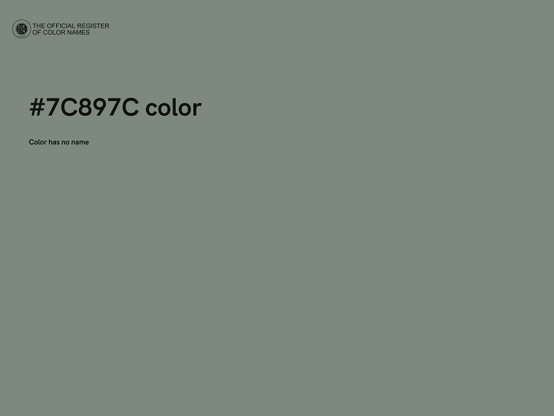#7C897C color image