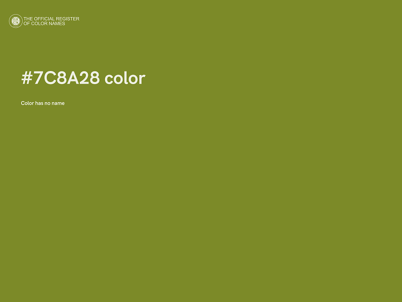 #7C8A28 color image