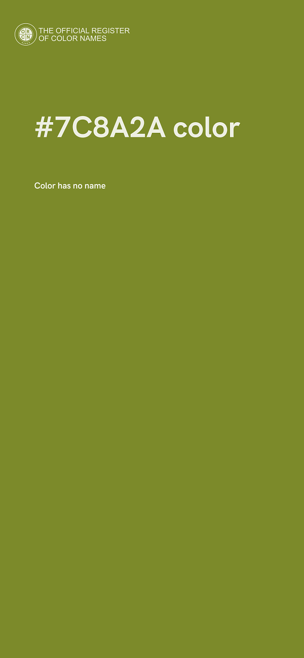 #7C8A2A color image