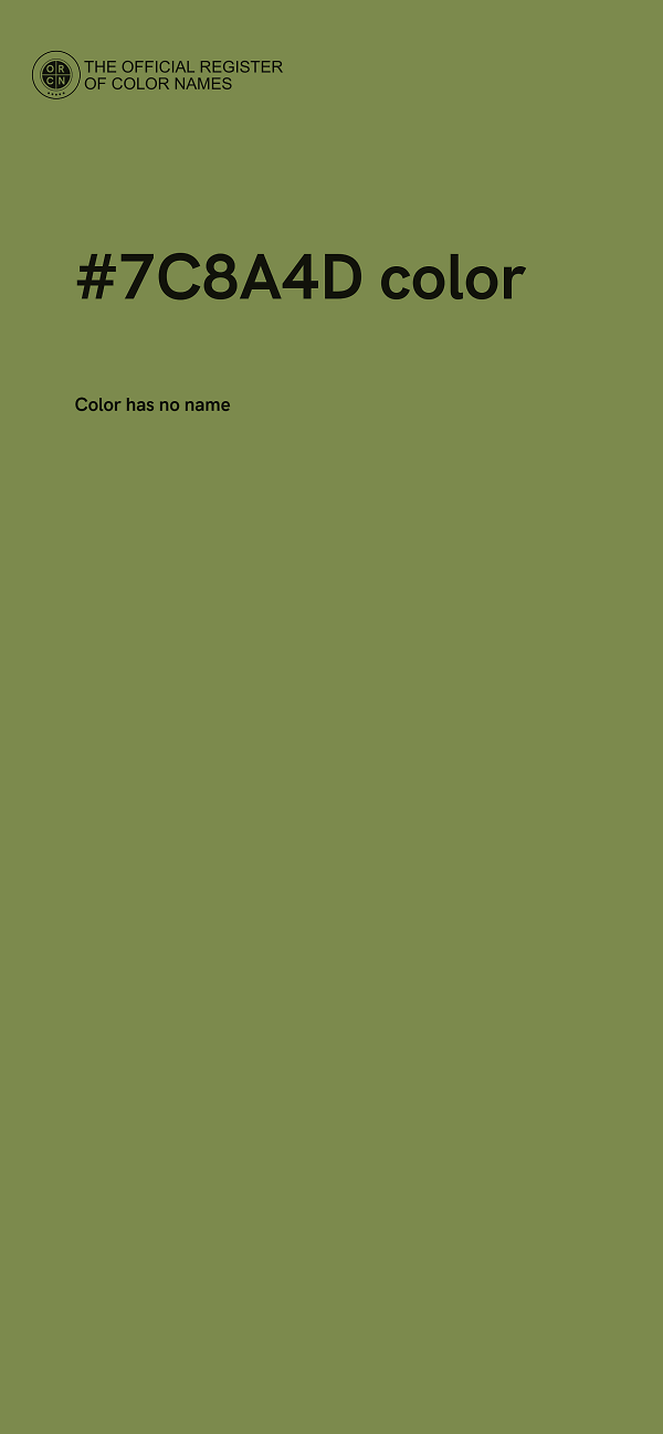 #7C8A4D color image