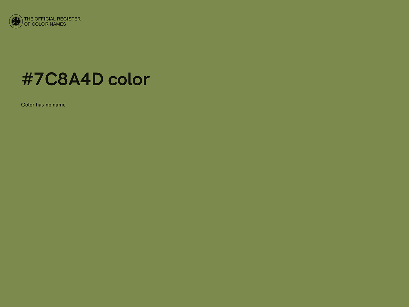 #7C8A4D color image