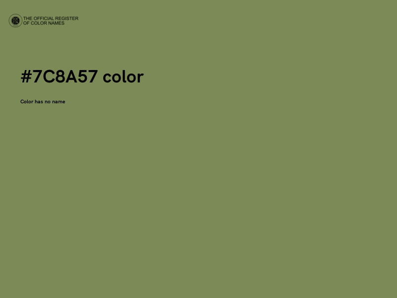 #7C8A57 color image