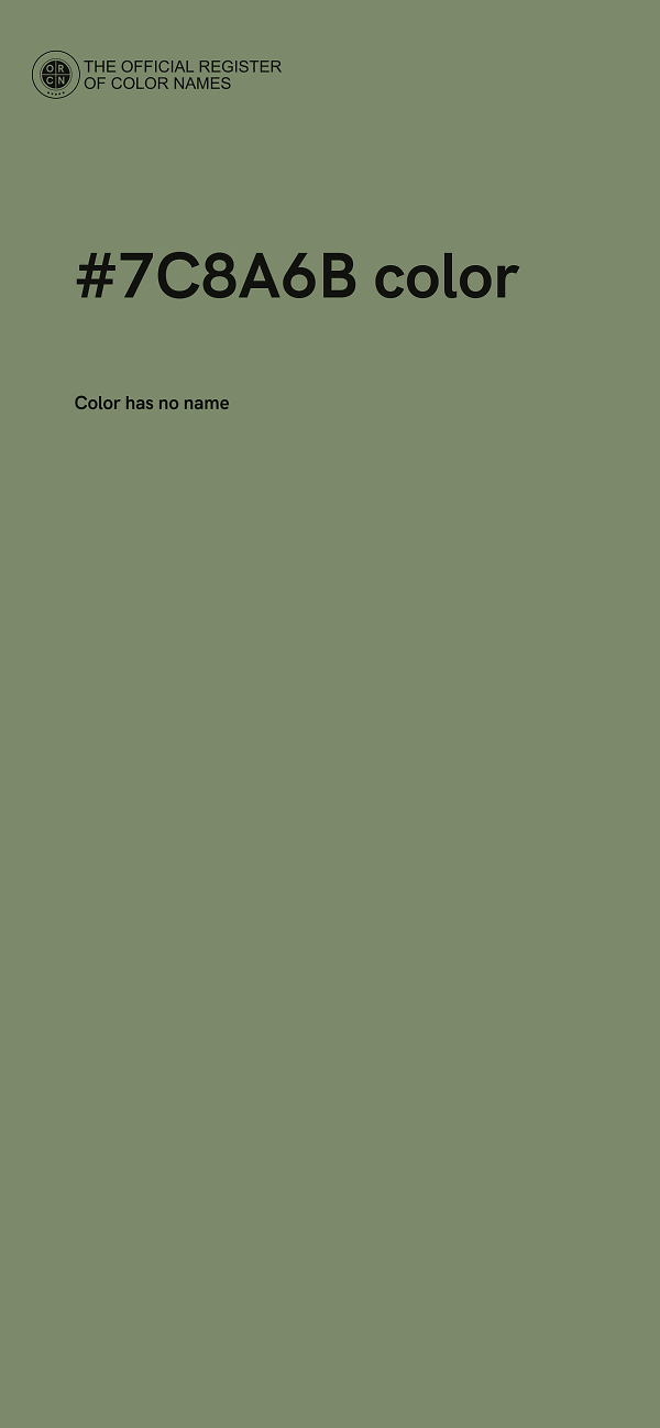 #7C8A6B color image