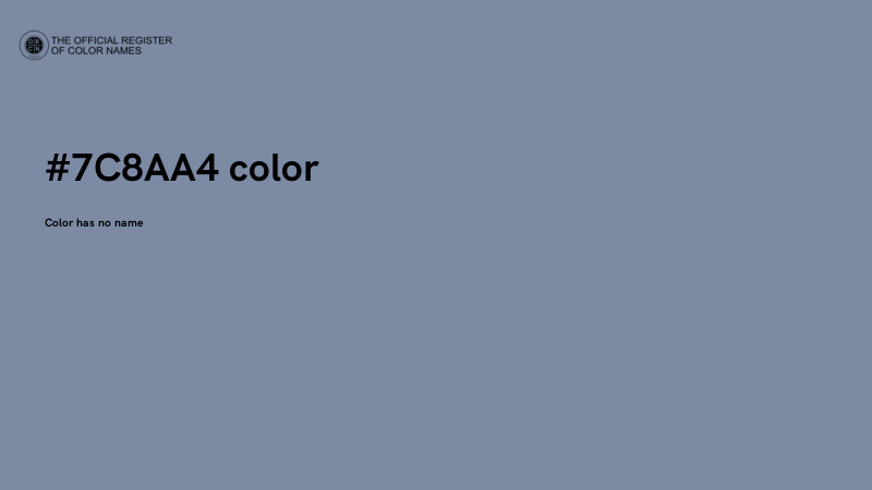 #7C8AA4 color image