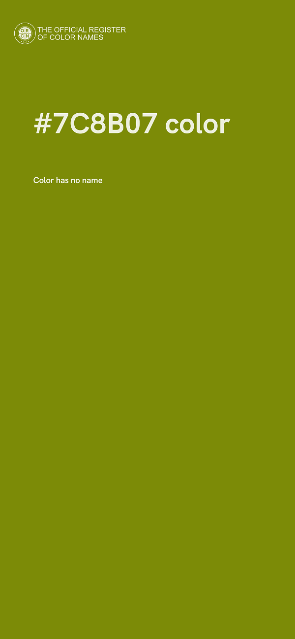 #7C8B07 color image
