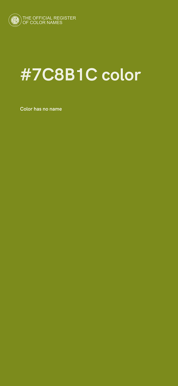 #7C8B1C color image