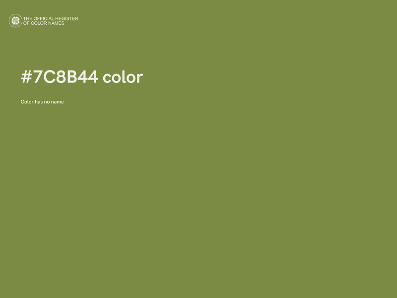 #7C8B44 color image