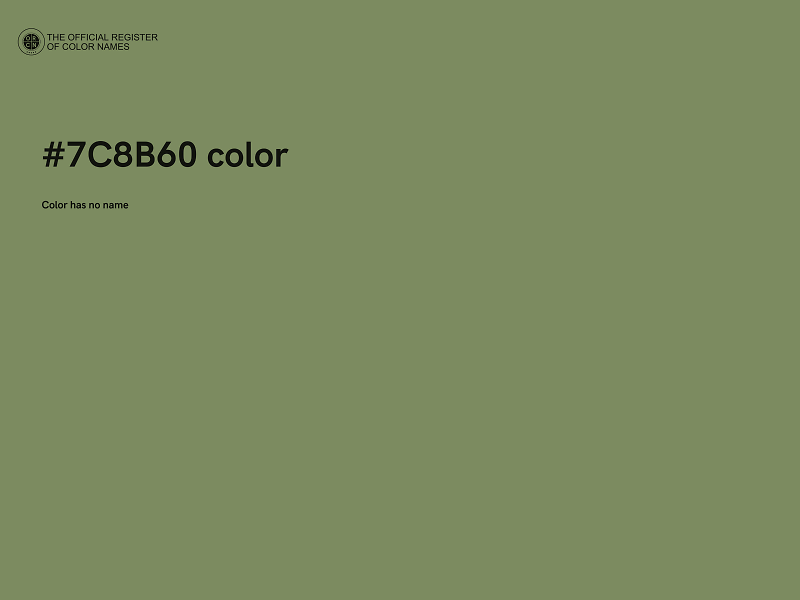 #7C8B60 color image