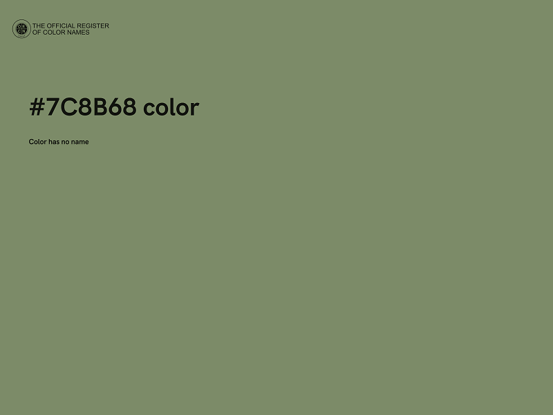#7C8B68 color image