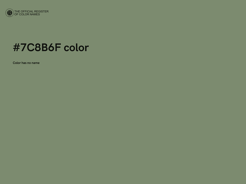 #7C8B6F color image