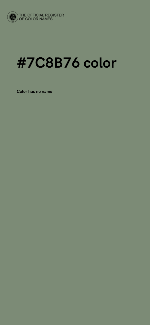 #7C8B76 color image