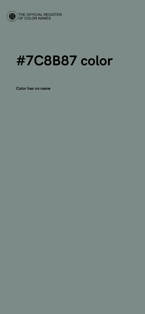 #7C8B87 color image