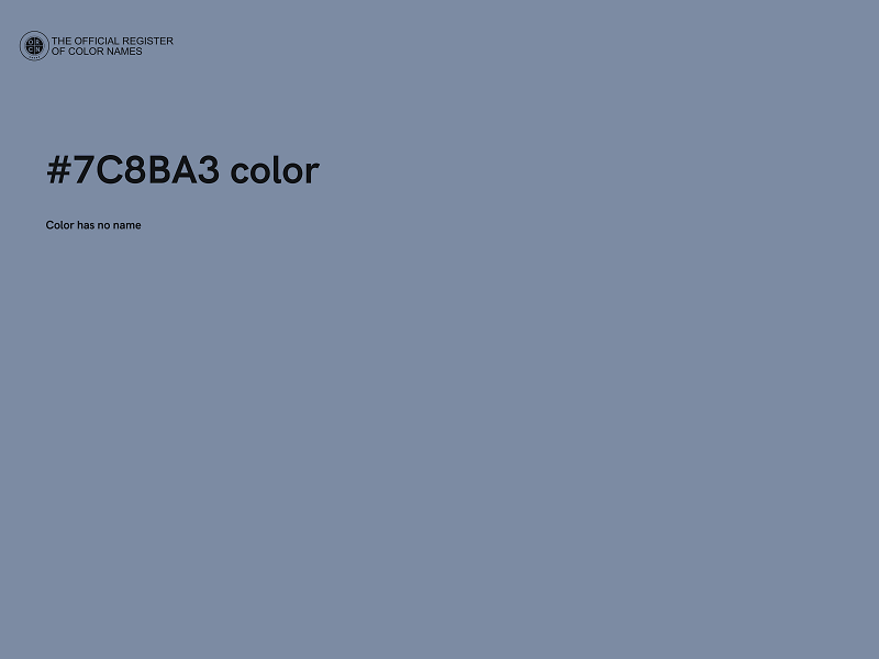 #7C8BA3 color image