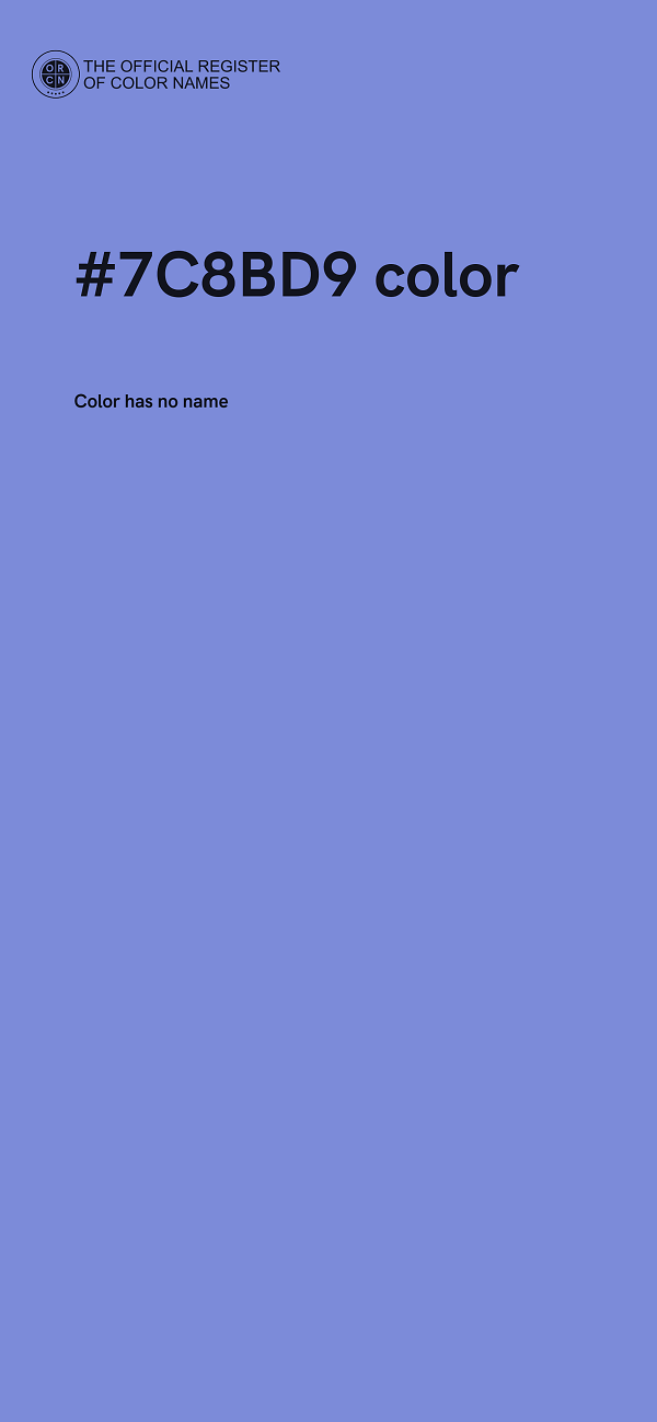 #7C8BD9 color image