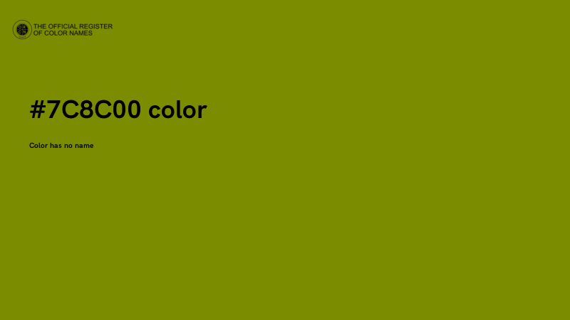 #7C8C00 color image