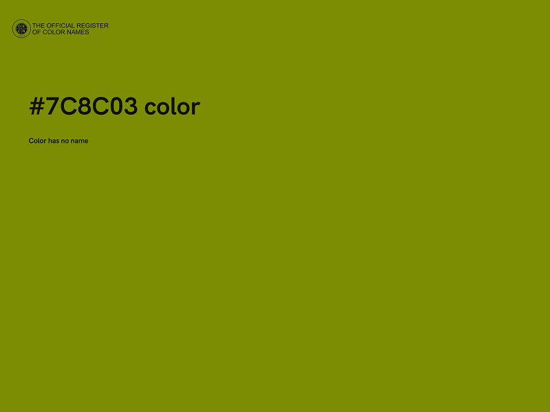 #7C8C03 color image
