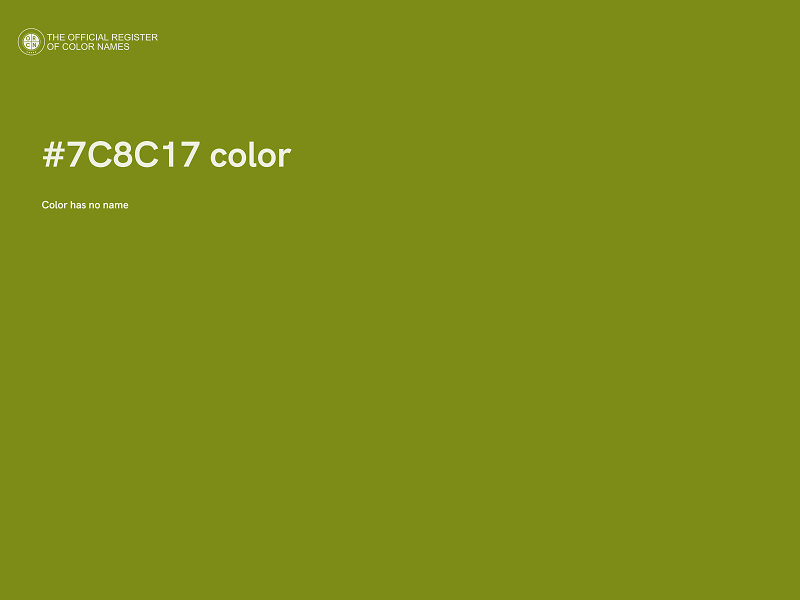 #7C8C17 color image