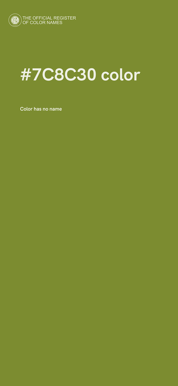 #7C8C30 color image