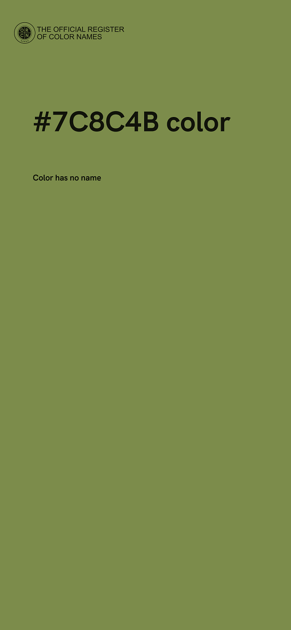 #7C8C4B color image