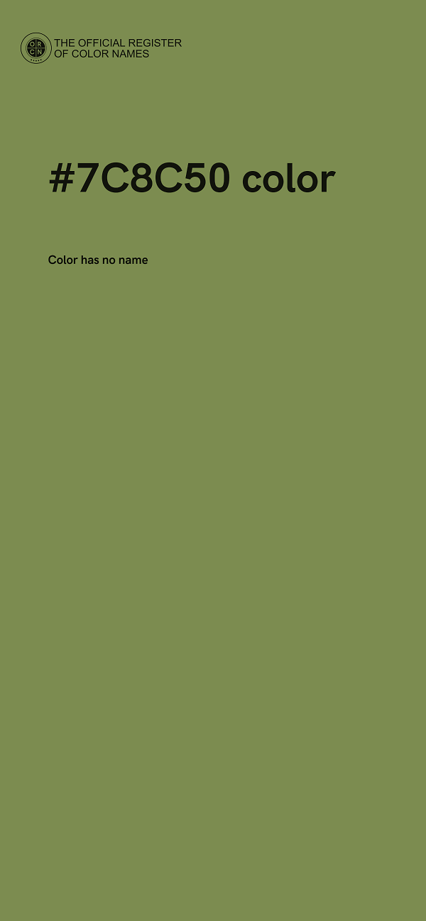 #7C8C50 color image