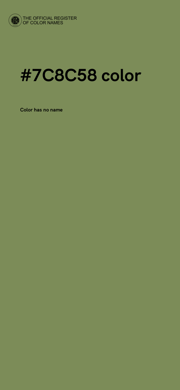 #7C8C58 color image